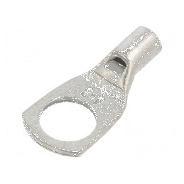 Vârf inelar tubular M8 4mm2 cu cablu neizolat cupru crimpat | Electronic-mag.ro | Componente Electronice