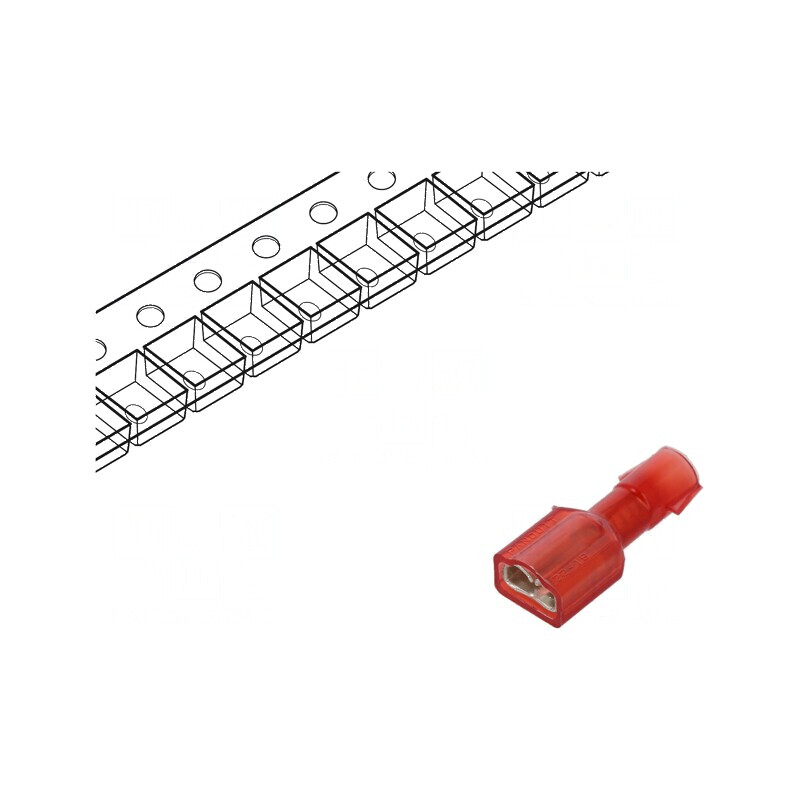 Terminal plat 5,2mm 0,8mm mamă crimpat pentru cablu 0,5-1mm2 | Electronic-mag.ro | Componente Electronice