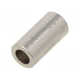 Manșon distanțier 10mm cilindric din alamă nichel, Diametru exterior 5mm | Electronic-mag.ro | Componente Electronice