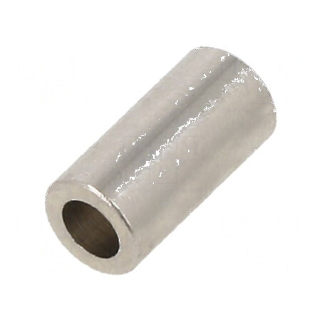 Manșon distanțier 10mm cilindric din alamă nichel, Diametru exterior 5mm | Electronic-mag.ro | Componente Electronice