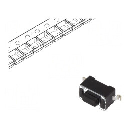 Microîntrerupător TACT SPST-NO 0,05A/12VDC SMT Poz: 2 | Electronic-mag.ro | Componente Electronice