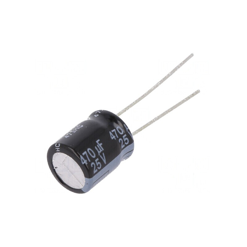 Condensator electrolitic low ESR THT 470uF 25VDC Ø10x12,5mm | Electronic-mag.ro | Componente Electronice