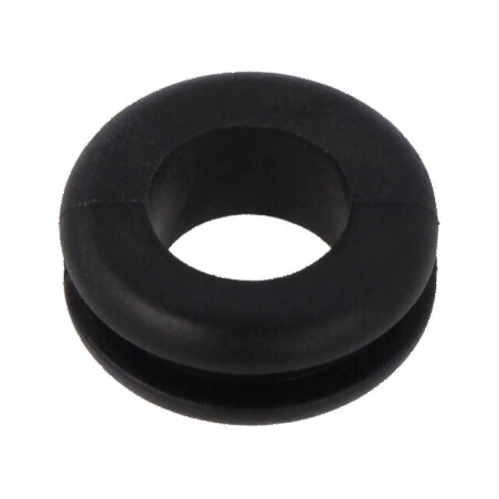 Manșon negru Ø 18mm pentru panou de max. 3mm | Electronic-mag.ro | Componente Electronice