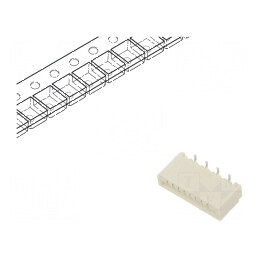 Conector FFC/FPC 8 PIN F52L Non-ZIF SMT 50V 1A cositorit | Electronic-mag.ro | Componente Electronice