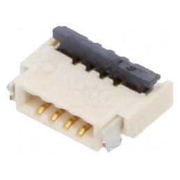 Conector FFC/FPC orizontal ZIF SMT 4 pini 30V 0,4A -25÷85°C | Electronic-mag.ro | Componente Electronice