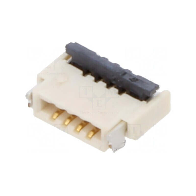 Conector FFC/FPC orizontal ZIF SMT 4 pini 30V 0,4A -25÷85°C | Electronic-mag.ro | Componente Electronice Conector FFC/FPC orizontal ZIF SMT 4 pini 30V 0,4A -25÷85°C | Electronic-mag.ro | Componente Electronice
