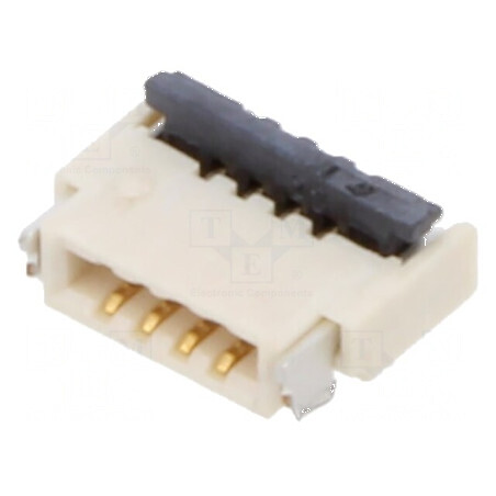 Conector FFC/FPC orizontal ZIF SMT 4 pini 30V 0,4A -25÷85°C | Electronic-mag.ro | Componente Electronice
