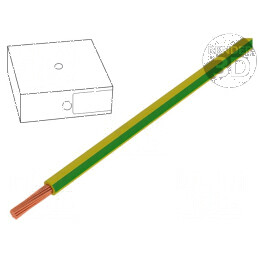 Cablu H05V-K litat 0,75mm² PVC galben-verde 300V 500V | Electronic-mag.ro | Componente Electronice