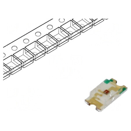 LED SMD 3528 portocalie 180-350mcd 3,5x2,8mm 120° 20mA 75mW - Iluminare LED | Electronic-mag.ro | Componente Electronice