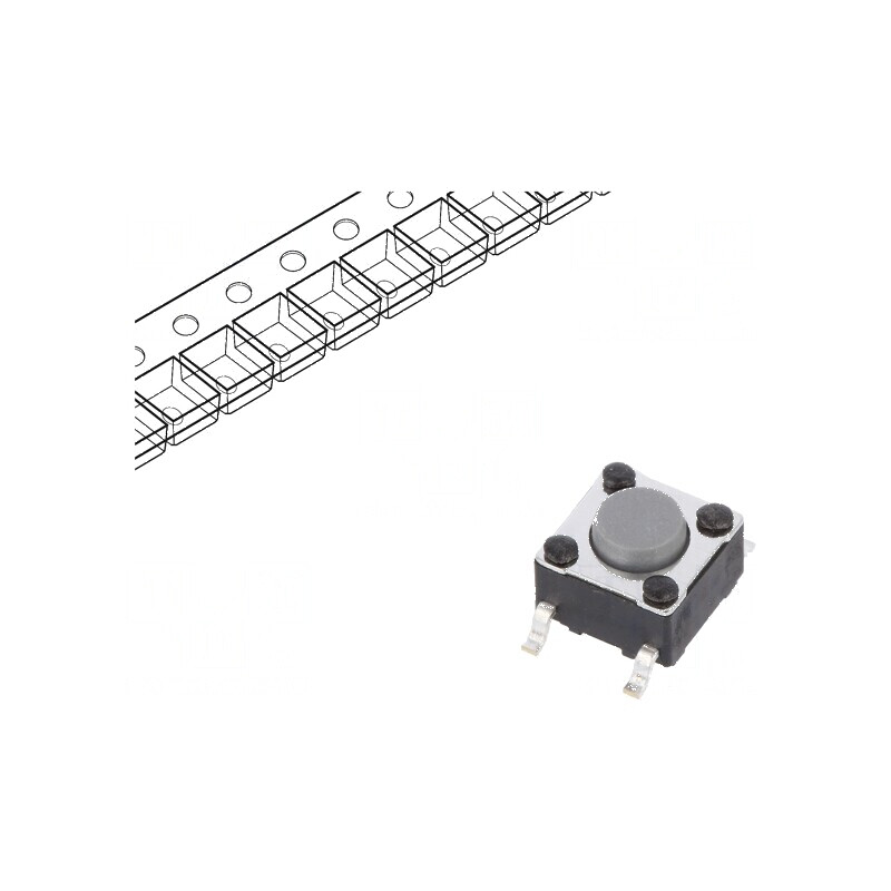 Microîntrerupător TACT SPST-NO 0,05A/12VDC SMT Poz: 2 | Electronic-mag.ro | Componente Electronice