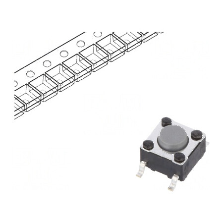 Microîntrerupător TACT SPST-NO 0,05A/12VDC SMT Poz: 2 | Electronic-mag.ro | Componente Electronice