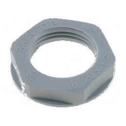 Piuliță M20 poliamidă UL94V-2 27mm gri -20° până la 100°C Pas 1,5 | Electronic-mag.ro | Componente Electronice