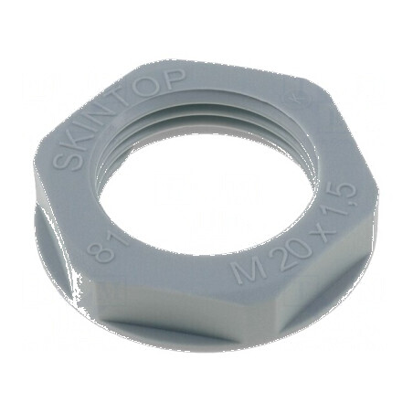 Piuliță M20 poliamidă UL94V-2 27mm gri -20° până la 100°C Pas 1,5 | Electronic-mag.ro | Componente Electronice