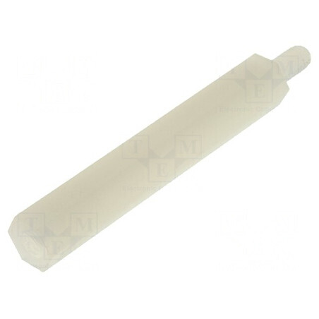 Piuliță distanțieră hexagonală poliamidă M3 33mm | Electronic-mag.ro | Componente Electronice