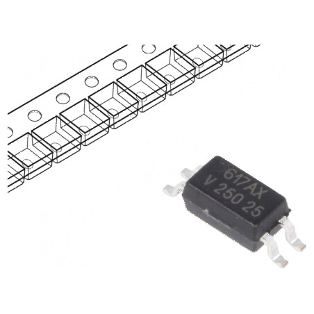 Optocuplor SMD 3,75kV 80V tranzistori Ch: 1 OUT | Electronic-mag.ro | Componente Electronice