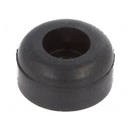 Picioruş înşurubabil negru H: 6,4mm Ø12,7mm | Electronic-mag.ro | Componente Electronice