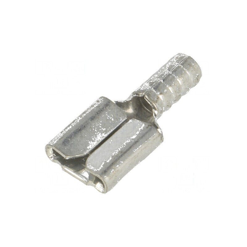 Terminal plat 6,4mm 0,8mm mamă crimpat pe cablu drept cupru | Electronic-mag.ro | Componente Electronice