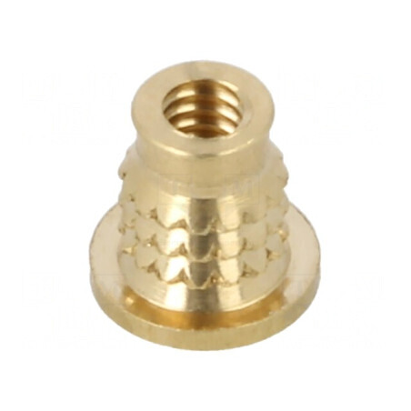 Adaos filetat alamă M2 4,2mm pentru plastic - BN 37901 | Electronic-mag.ro | Componente Electronice
