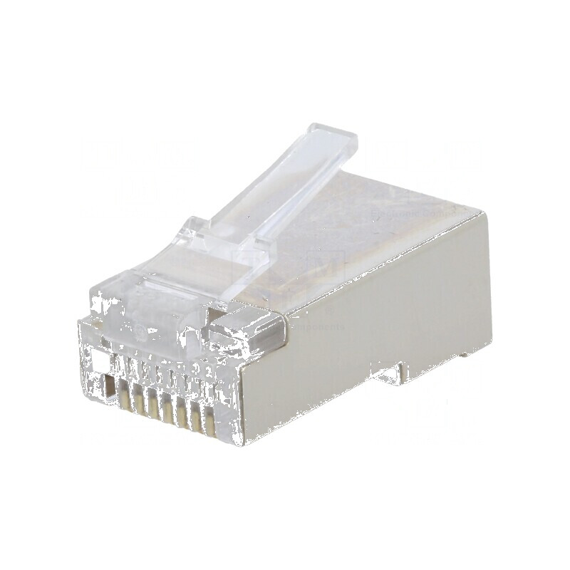 Conector RJ45 ecranat Cat 5e 8p8c drept | Electronic-mag.ro | Componente Electronice Conector RJ45 ecranat Cat 5e 8p8c drept | Electronic-mag.ro | Componente Electronice