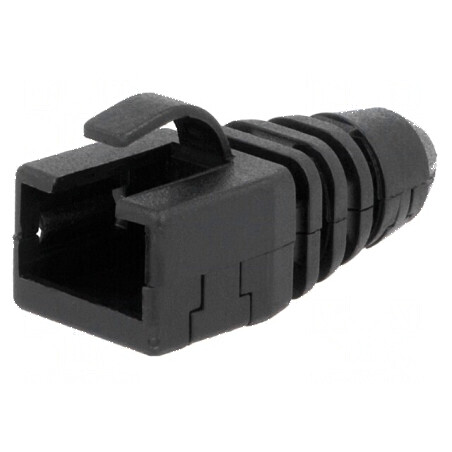 Protecție mufă RJ45 neagră - Accesoriu rețea | Electronic-mag.ro | Componente Electronice