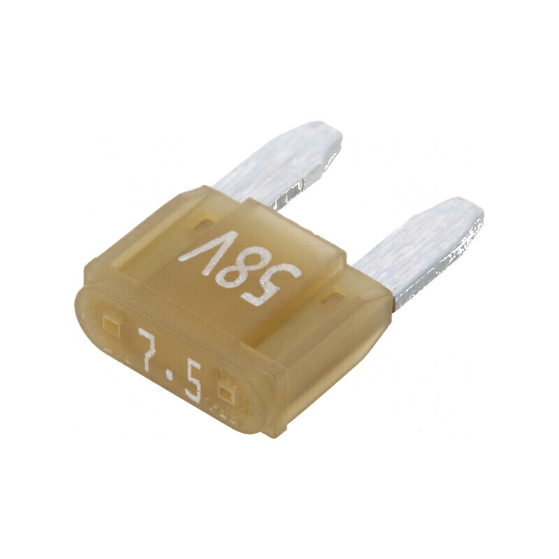 Siguranță 7,5A 58VDC auto 11,2mm aliaj de staniu | Electronic-mag.ro | Componente Electronice