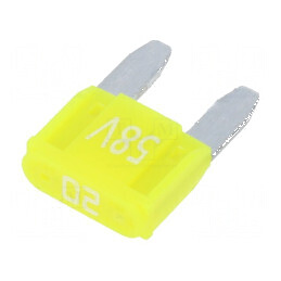Siguranţă auto 20A 58VDC 11,2mm aliaj de staniu | Electronic-mag.ro | Componente Electronice