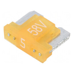 Siguranţă auto 5A 58VDC 11mm aliaj de staniu | Electronic-mag.ro | Componente Electronice