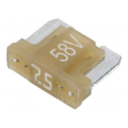 Siguranţă 7,5A 58VDC auto 11mm aliaj staniu | Electronic-mag.ro | Componente Electronice