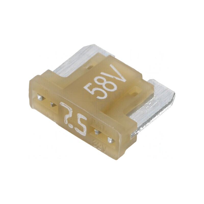 Siguranţă 7,5A 58VDC auto 11mm aliaj staniu | Electronic-mag.ro | Componente Electronice