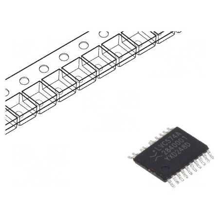 Flip-Flop Digital D CMOS TTL SMD TSSOP20 8 Canale | Electronic-mag.ro | Componente Electronice
