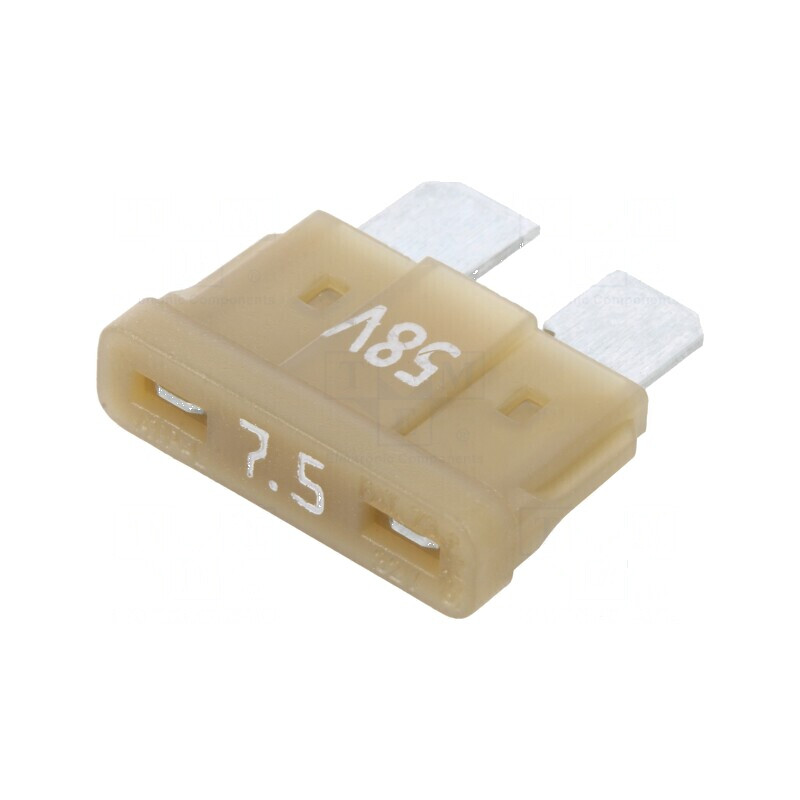 Siguranţă auto 7,5A 58VDC 19,3mm aliaj de staniu | Electronic-mag.ro | Componente Electronice Siguranţă auto 7,5A 58VDC 19,3mm aliaj de staniu | Electronic-mag.ro | Componente Electronice