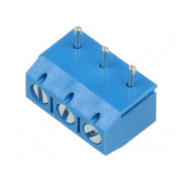 Regletă de conexiuni pentru PCB drept 5mm, 3 piste | Electronic-mag.ro | Componente Electronice