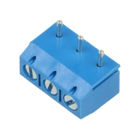 Regletă de conexiuni pentru PCB drept 5mm, 3 piste | Electronic-mag.ro | Componente Electronice