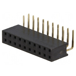 Conector şiruri pini soclu mamă 20 PIN 90° 2,54mm | Electronic-mag.ro | Componente Electronice