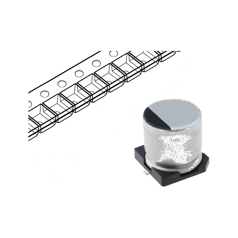 Condensator electrolitic SMD 220uF 35V Ø10x10mm ±20% 5000h | Electronic-mag.ro | Componente Electronice