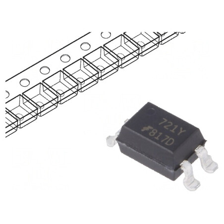 Optocuplor SMD 5kV cu 1 ieșire și CTR 300-600% la 5mA | Electronic-mag.ro | Componente Electronice