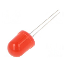 LED 10mm roșie 12VDC 1120-1560mcd 30° convexă | Electronic-mag.ro | Componente Electronice