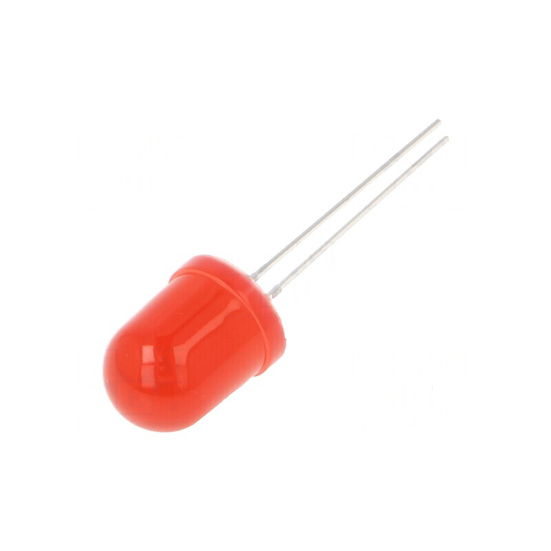 LED 10mm roșie 12VDC 1120-1560mcd 30° convexă | Electronic-mag.ro | Componente Electronice