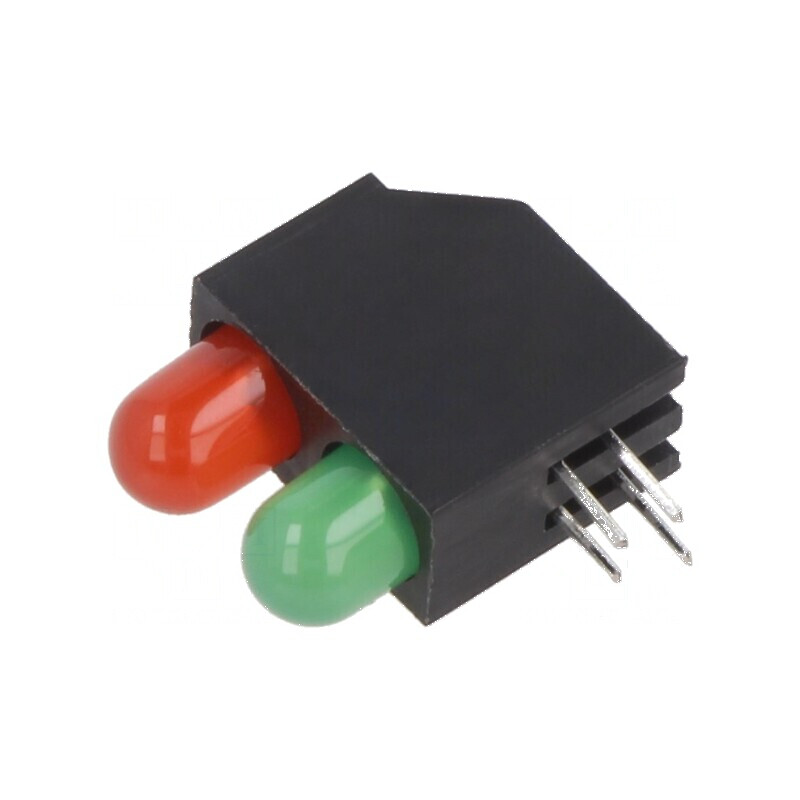 LED 5mm Roșie/Galben-Verde 30mA 60° în Carcasă | Electronic-mag.ro | Componente Electronice