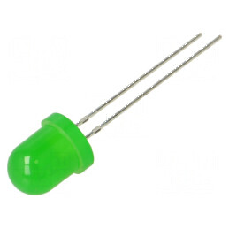 LED 8mm Verde Clipire 1120-1560mcd 60° 20mA | Electronic-mag.ro | Componente Electronice