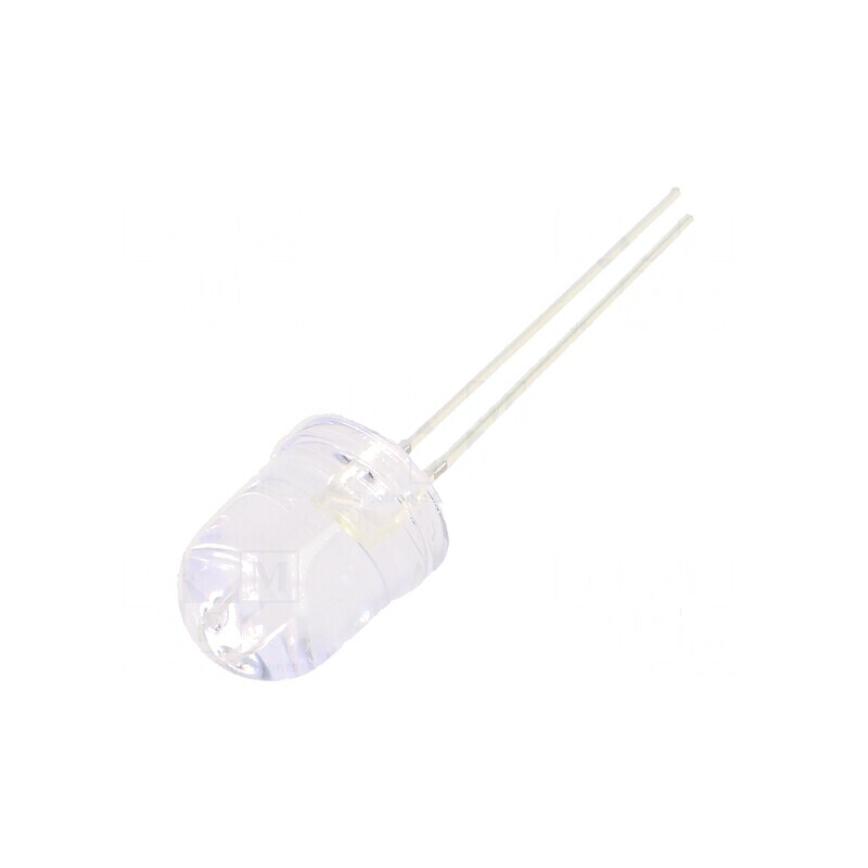 LED alb rece 10mm 2180÷3000mcd 30° convex | Electronic-mag.ro | Componente Electronice
