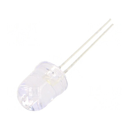 LED alb rece 10mm 2180÷3000mcd 30° convex | Electronic-mag.ro | Componente Electronice