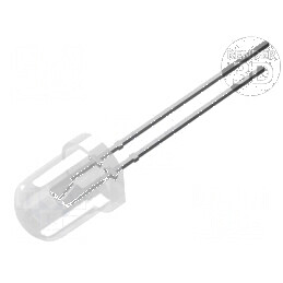 LED 8mm alb rece 3000-4200mcd 30° convex | Electronic-mag.ro | Componente Electronice