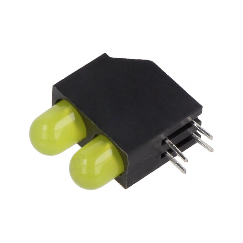 LED 5mm Galben Difuzor 2 Diode 30mA | Electronic-mag.ro | Componente Electronice