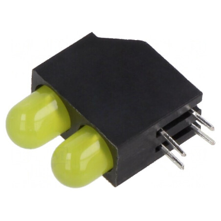 LED 5mm Galben Difuzor 2 Diode 30mA | Electronic-mag.ro | Componente Electronice