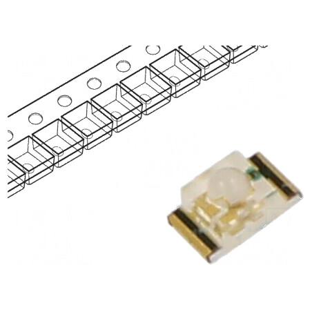 LED SMD 0805 Albastru 30-90mcd 2x1,25x1,05mm 30° λd: 470nm | Electronic-mag.ro | Componente Electronice