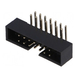 Conector IDC soclu tată 14 PIN 90° THT gold flash | Electronic-mag.ro | Componente Electronice
