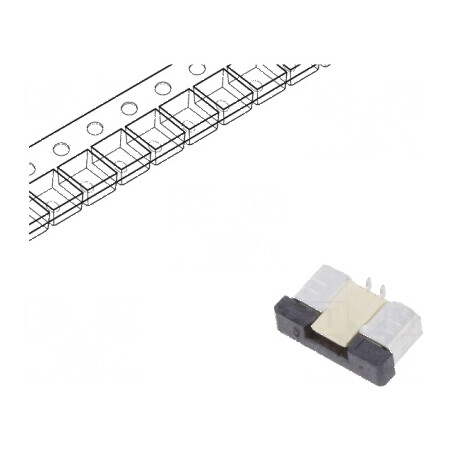 Conector FFC/FPC vertical 4 PIN ZIF SMT 500mA cositorit | Electronic-mag.ro | Componente Electronice