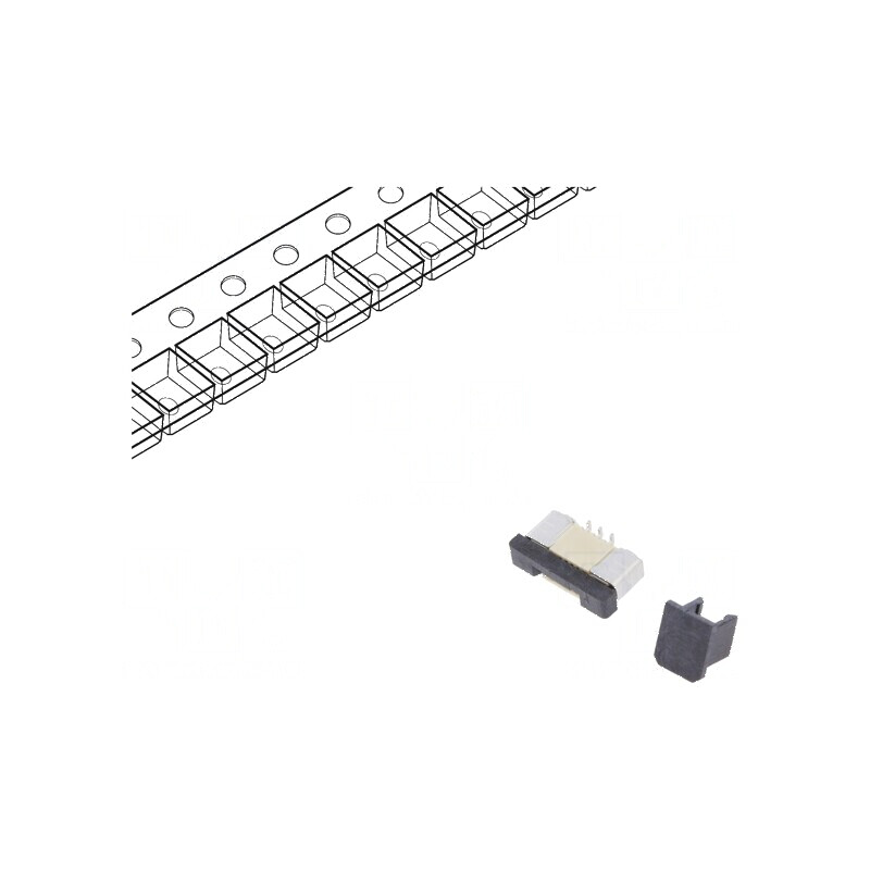 Conector FFC/FPC vertical 6 PIN ZIF SMT 500mA cositorit | Electronic-mag.ro | Componente Electronice