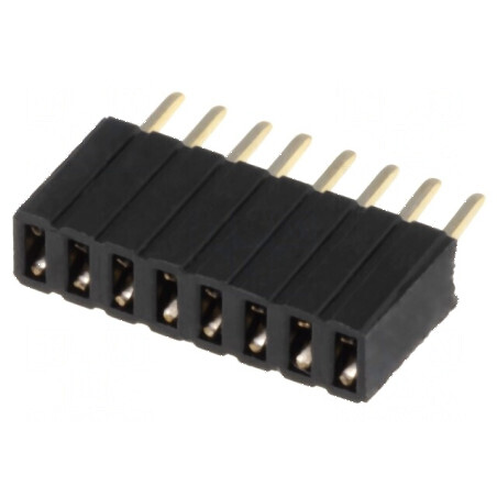 Conector şiruri pini soclu mamă 1x8 PIN 8 drept 1,27mm THT | Electronic-mag.ro | Componente Electronice